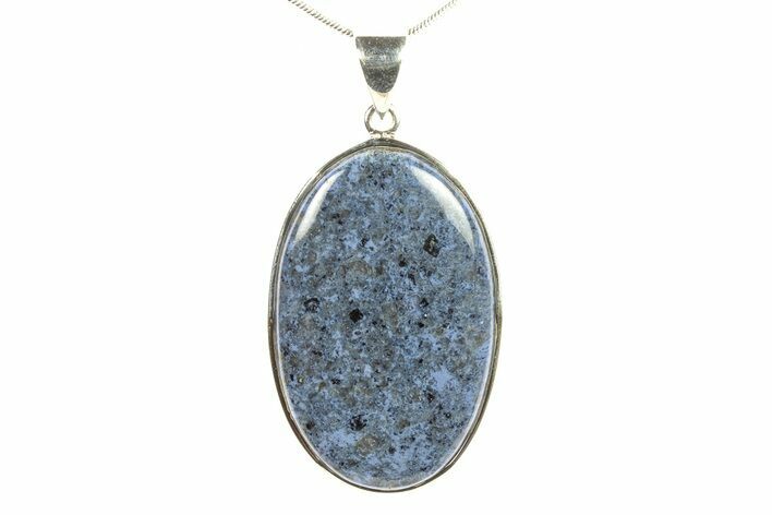 Polished Dumortierite Pendant - Sterling Silver #279334